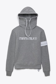 Felpa JapTake-away colore grigio da uomo con cappuccio long string hood
