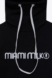 Felpa JapTake-away colore Nero da uomo con cappuccio long string hood