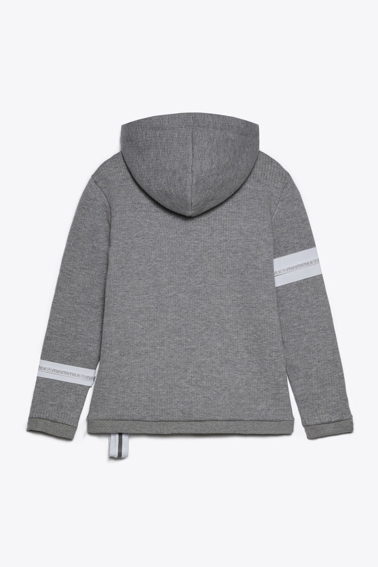 Felpa JapTake-away baby colore grigio da bambina con cappuccio standard string hood