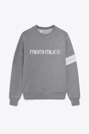 Felpa JapTake-away colore grigio da uomo senza cappuccio