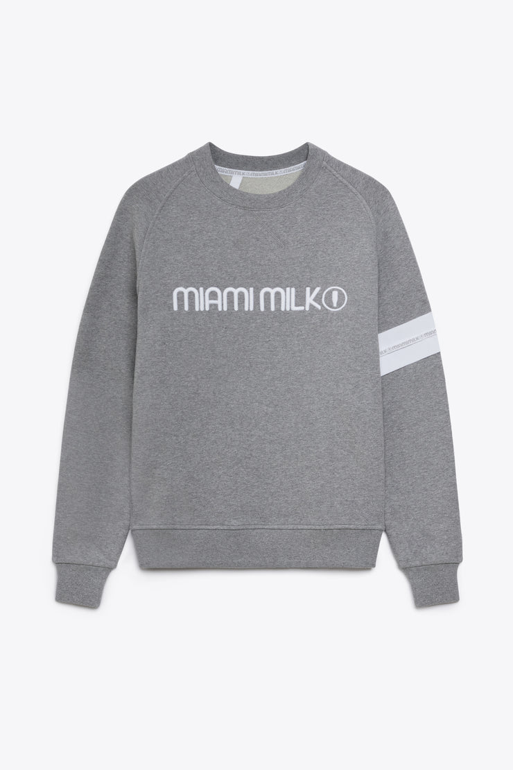 Felpa JapTake-away colore grigio da uomo senza cappuccio