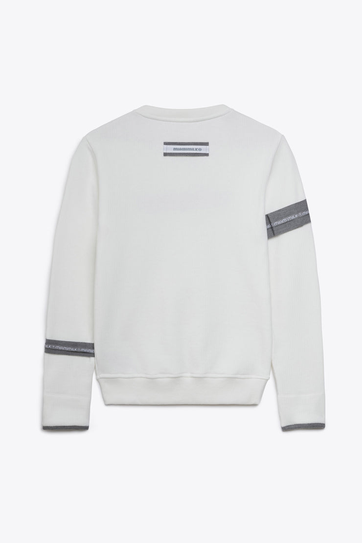 Felpa JapTake-away colore bianco da donna senza cappuccio