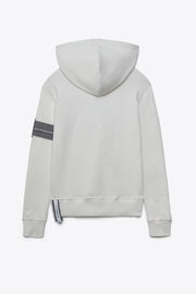 Felpa JapTake-away colore bianco da donna con cappuccio long string hood