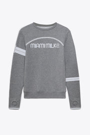 Felpa JapTake-away colore grigio da donna senza cappuccio