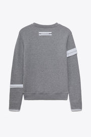 Felpa JapTake-away colore grigio da donna senza cappuccio