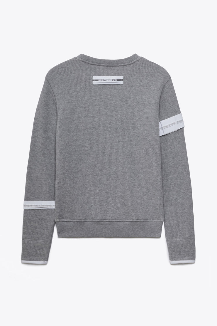 Felpa JapTake-away colore grigio da donna senza cappuccio