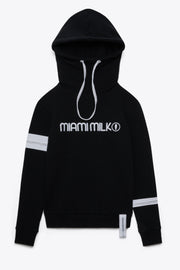 Felpa JapTake-away colore Nero da donna con cappuccio long string hood