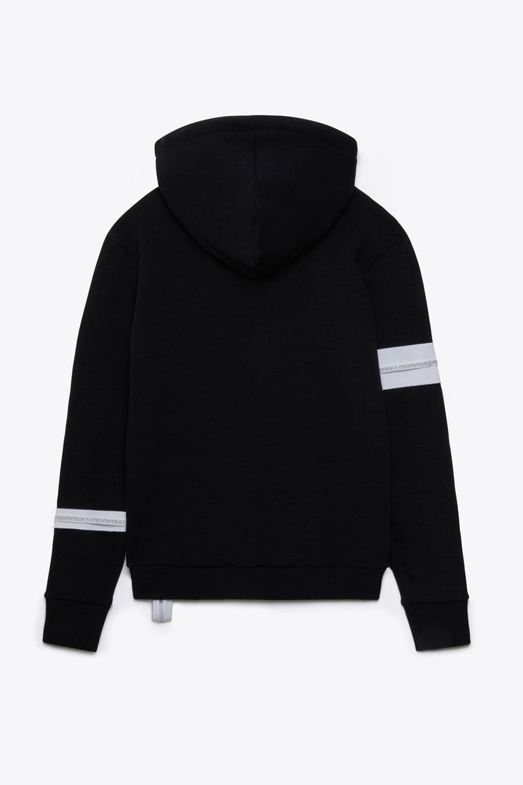 Felpa JapTake-away colore Nero da donna con cappuccio long string hood